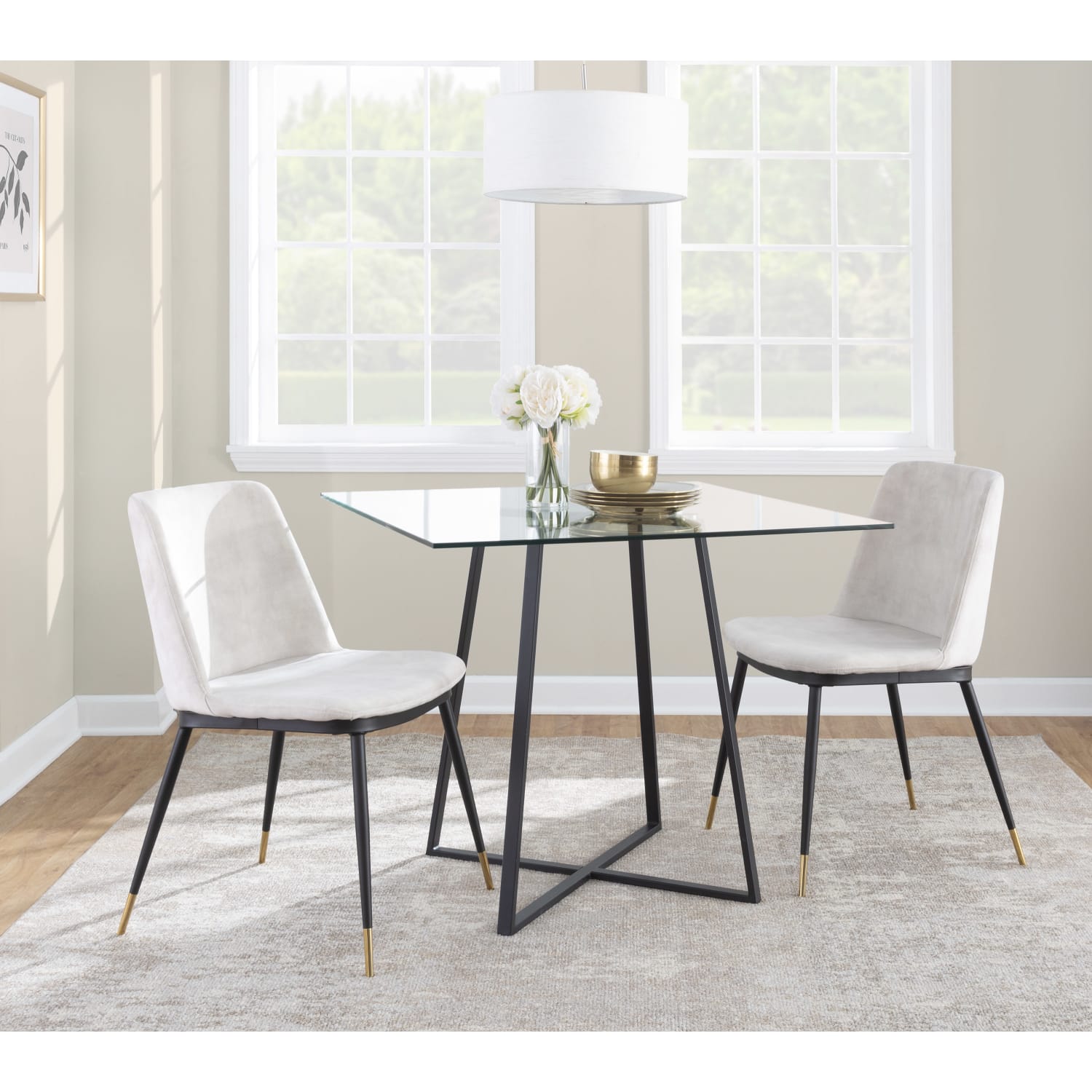 LumiSource Wanda Contemporary Chairs BlackBeigeGold Set Of 2 Chairs PopularChairscom LumiSource Wanda Contemporary Chairs BlackBeigeGold Set Of 2 Chairs PopularChairscom