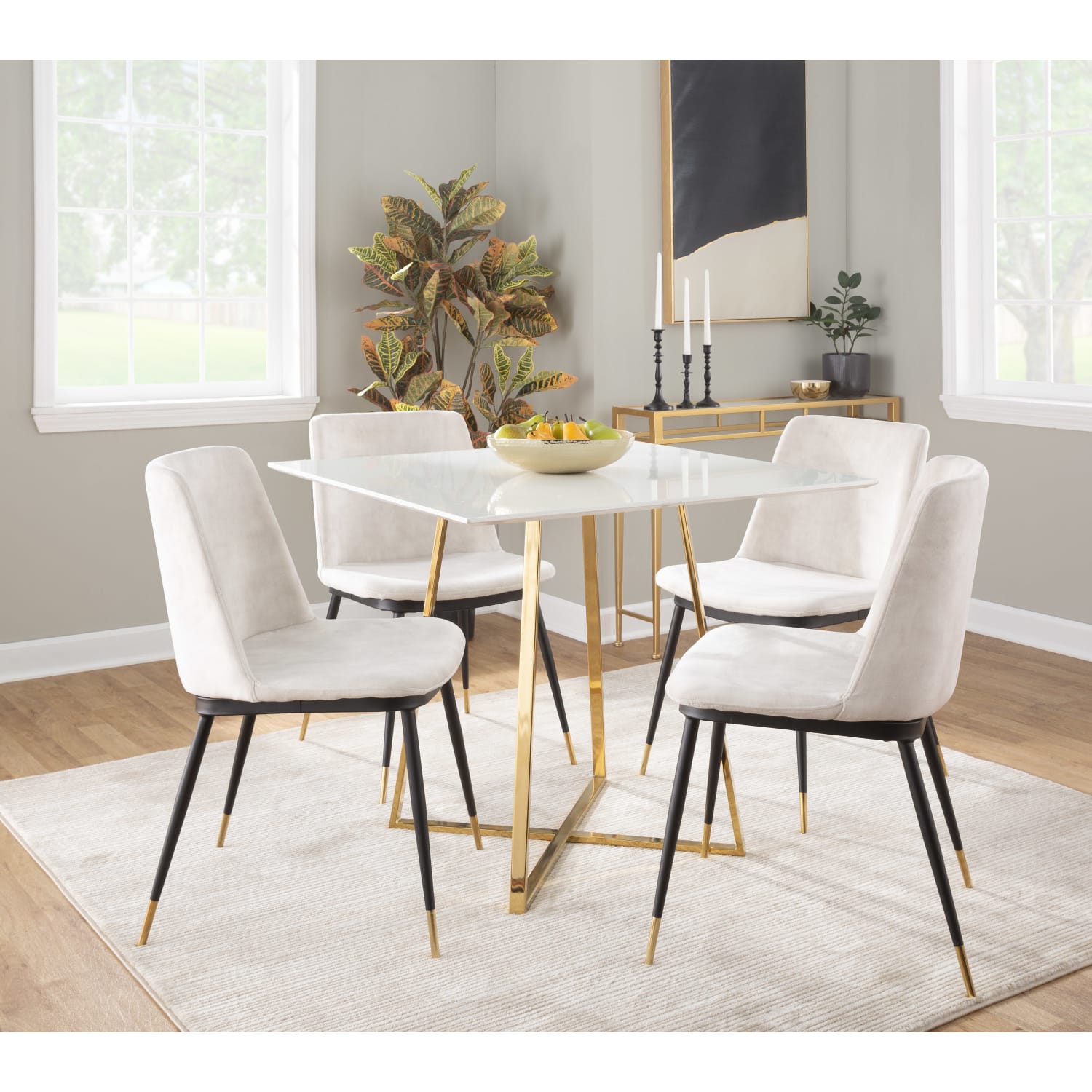 LumiSource Wanda Contemporary Chairs BlackBeigeGold Set Of 2 Chairs PopularChairscom LumiSource Wanda Contemporary Chairs BlackBeigeGold Set Of 2 Chairs PopularChairscom