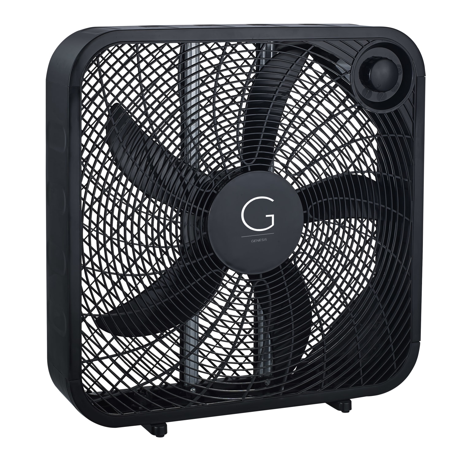 Genesis 3-Speed Box Fan With Max Cooling Technology, 20in, Black - Image 3