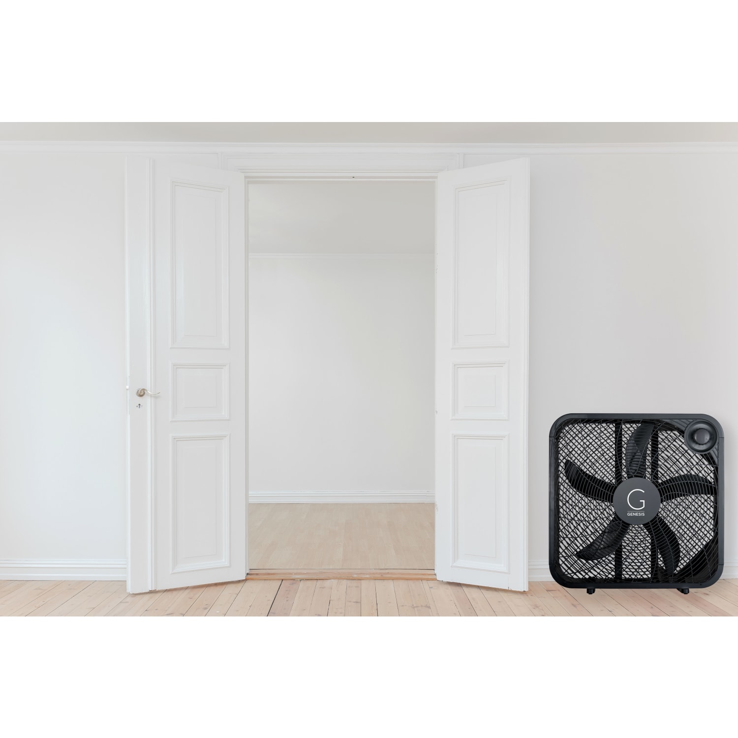 Genesis 3-Speed Box Fan With Max Cooling Technology, 20in, Black - Image 5
