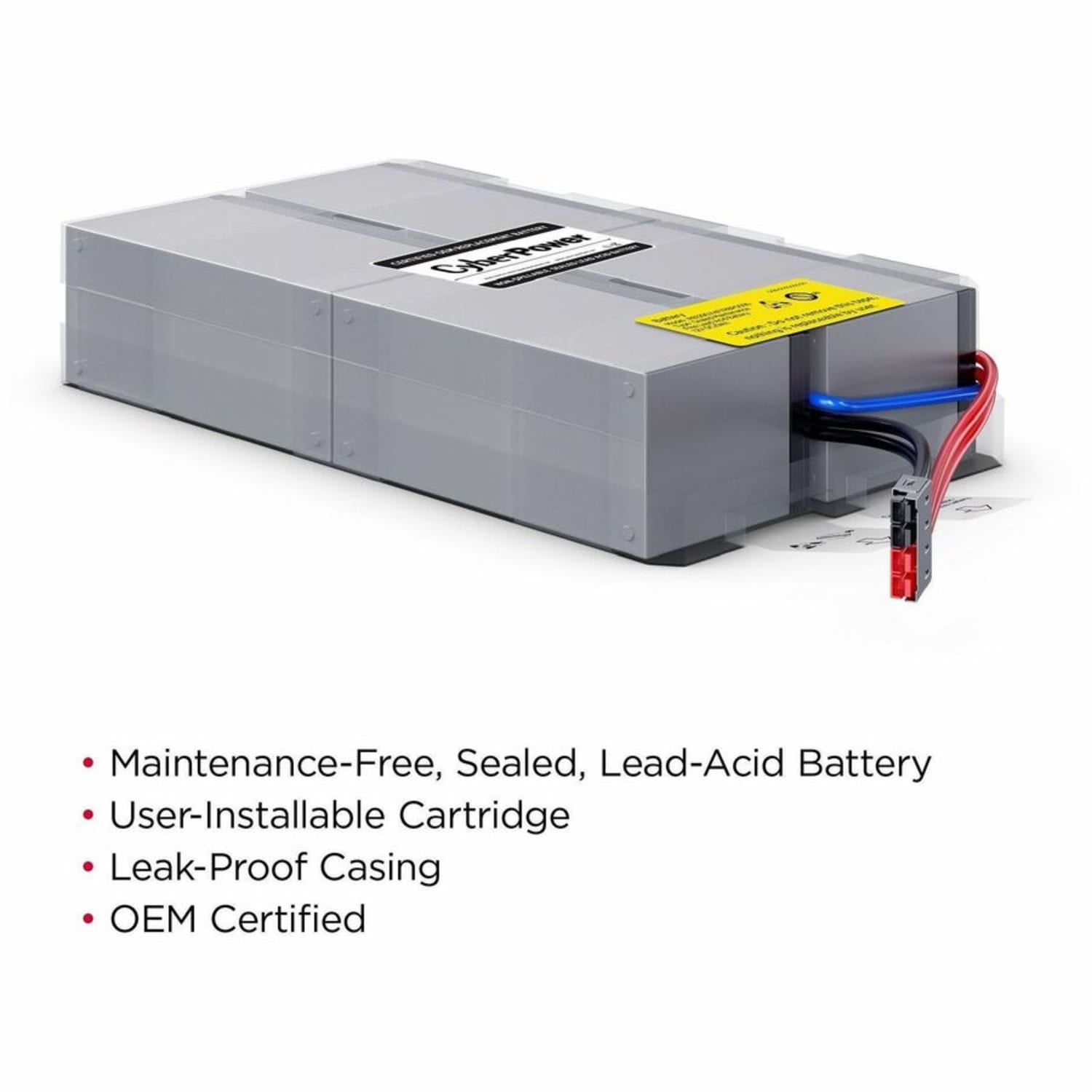 CyberPower RB1290X4F Replacement Battery Cartridge - 4 X 12 V / 9 Ah Sealed Lead-Acid Battery, 18MO Warranty - Image 3