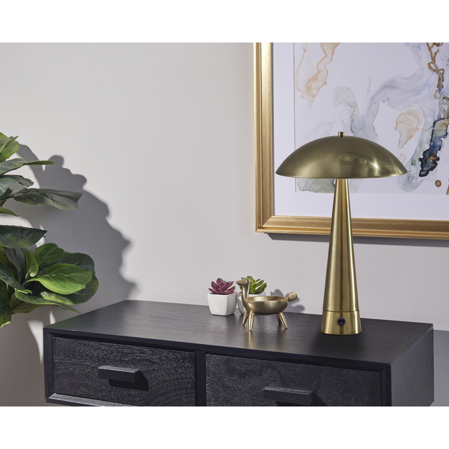 Adesso Vortex Table Lamp, Antique Brass - Image 3