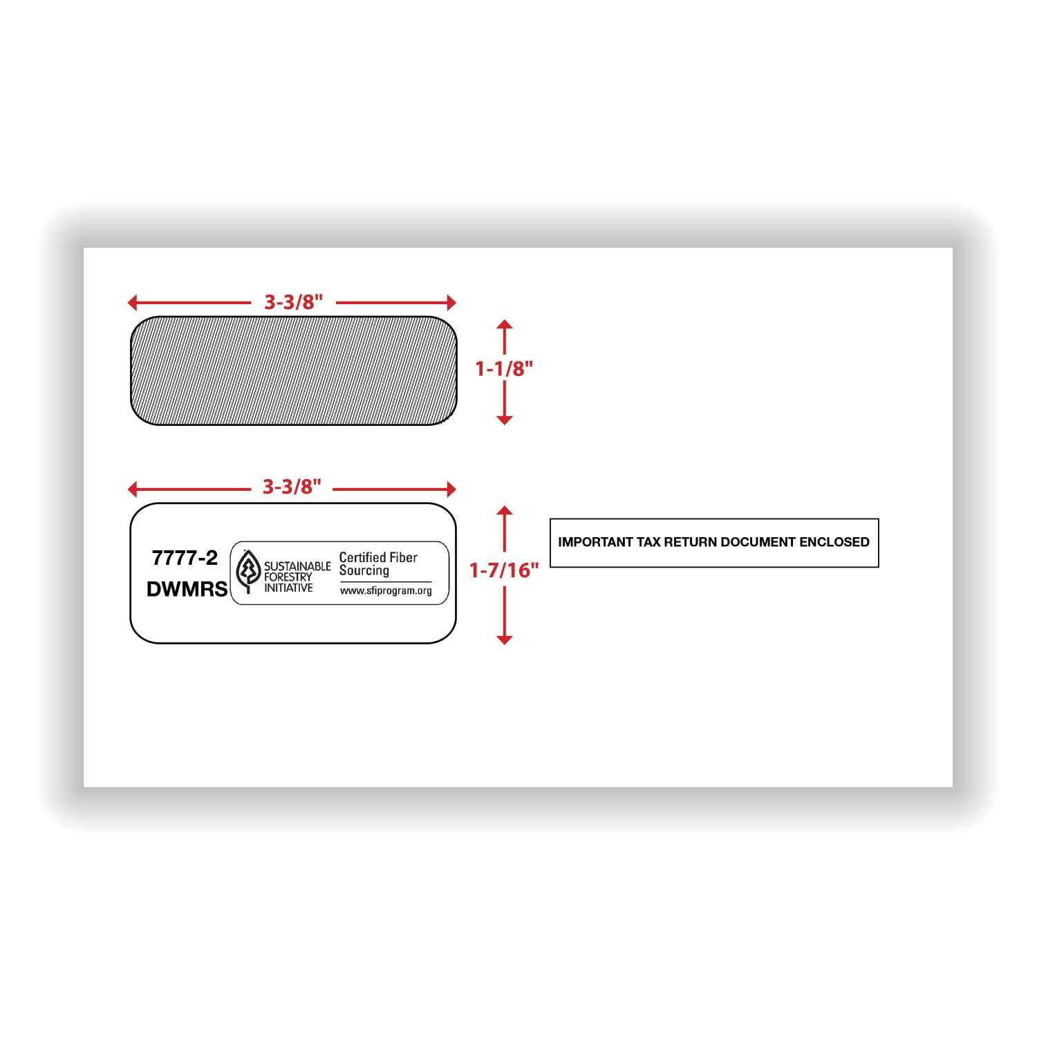 ComplyRight Double-Window Envelopes For 2-Up 1099 Tax Forms, 5-5/8in x 9in, Self-Seal, White, Pack Of 200 Envelopes - Image 4