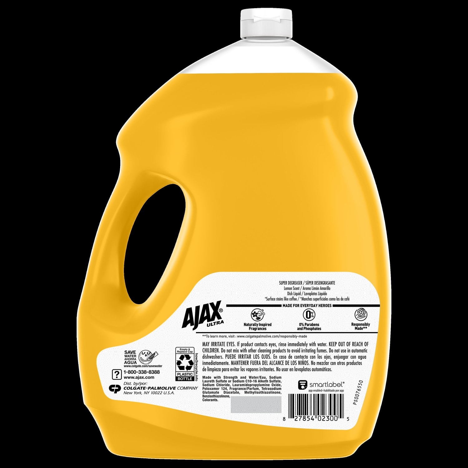 AJAX Ultra Liquid Dish Soap, Lemon Scent, 145 Oz, Case Of 4 Bottles - Image 5