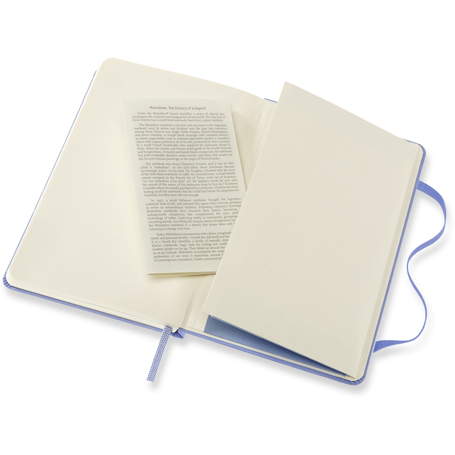 Moleskine Classic Hard Cover Notebook, 3.5in X 5/5in, Ruled, 192 Pages, Hydrangea Blue - Image 5
