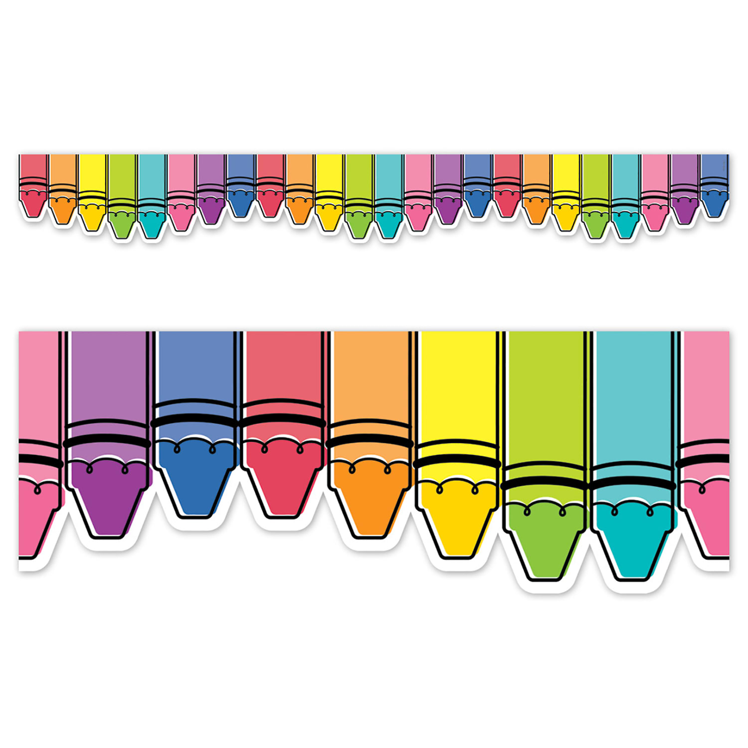Creative Teaching Press EZ Borders, Doodle Crayons, 24 Borders Per Pack, Set Of 3 Packs - Image 3