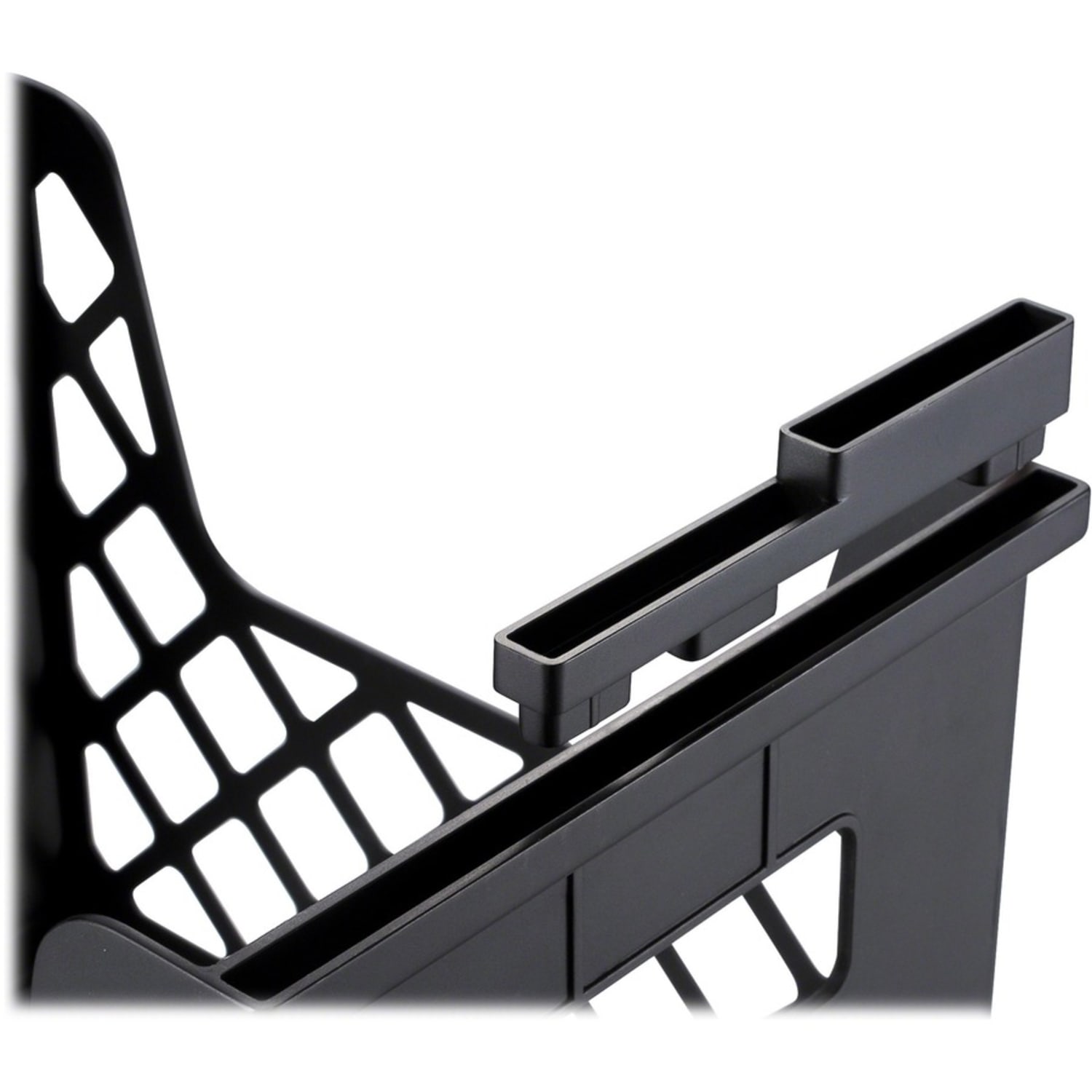 Officemate Plastic Desktop File Organizer, 10.8inH x 13.3inW x 8.6inD, Black - Image 3