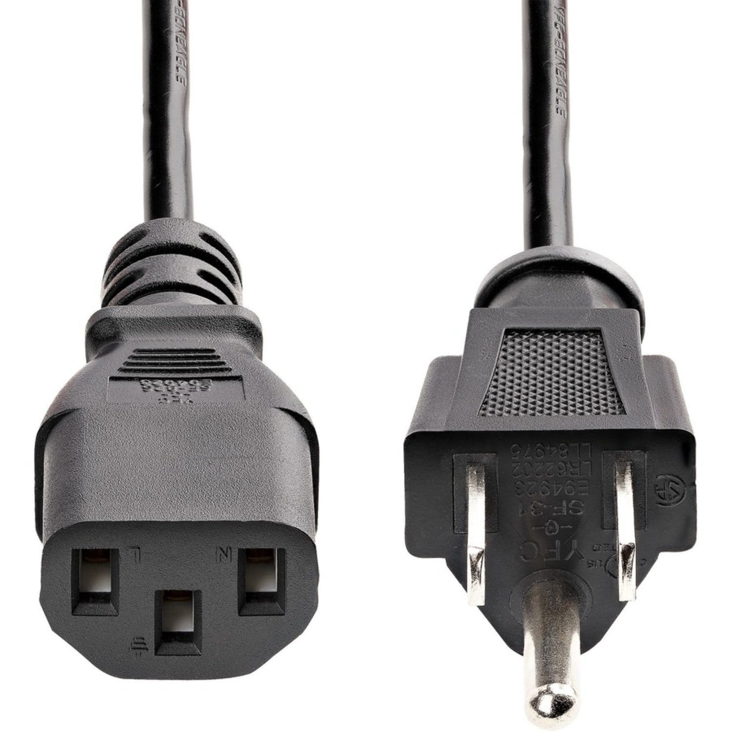 StarTech.com 6 ft Standard Computer Power Cord - NEMA5-15P to C13 - Power cable - 10 Pack - 5-15 to C13 Power Cord - 6 ft Computer Power Cord - AC Power Cord - NEMA Power Cord - C13 Power Cable - 10 Pack - Image 5