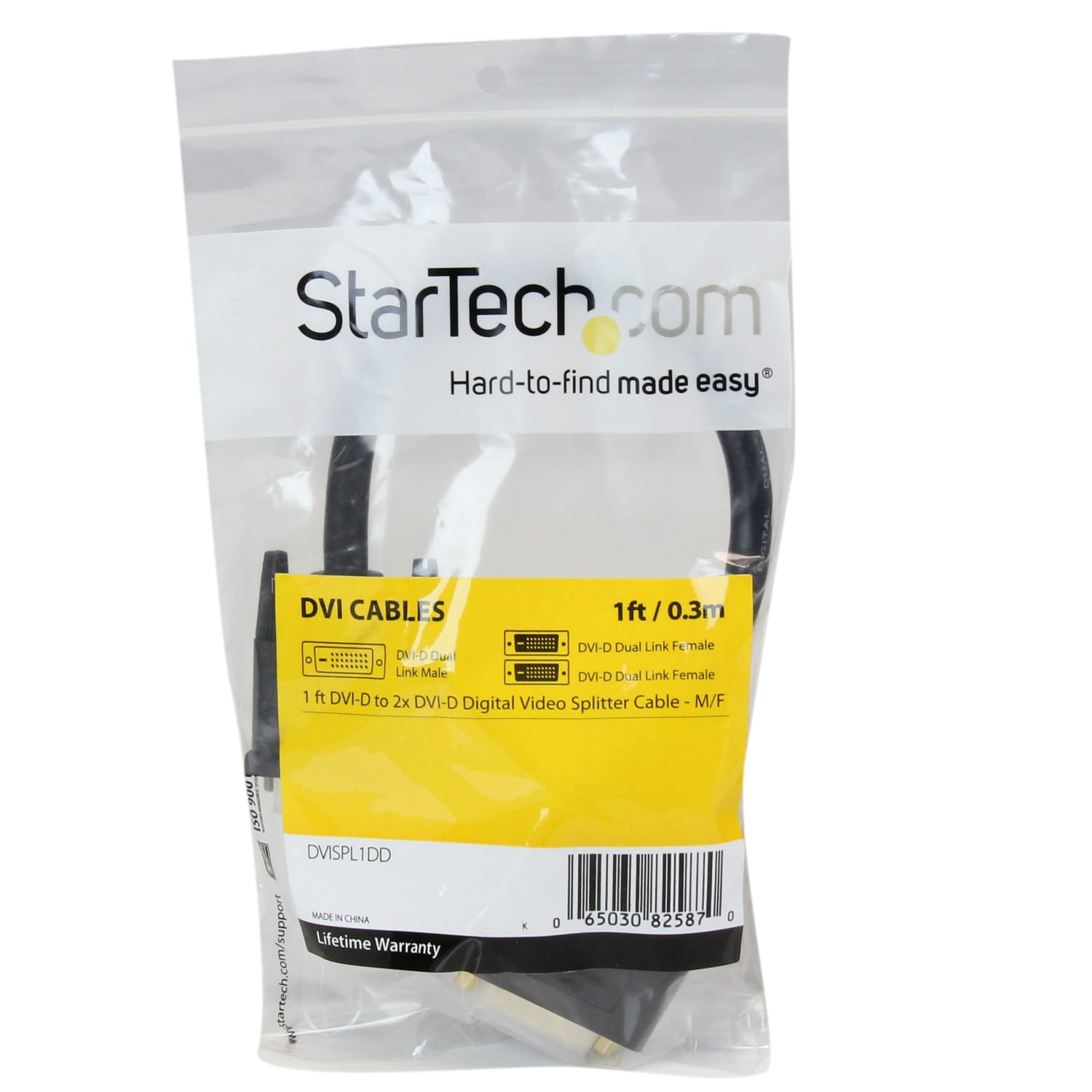 StarTech.com 1 ft DVI-D to 2x DVI-D Digital Video Splitter Cable - M/F - Connect two DVI-D displays simultaneously to a single DVI-D video source - dvi splitter cable - dvi-d splitter - dvi y cable - Image 5