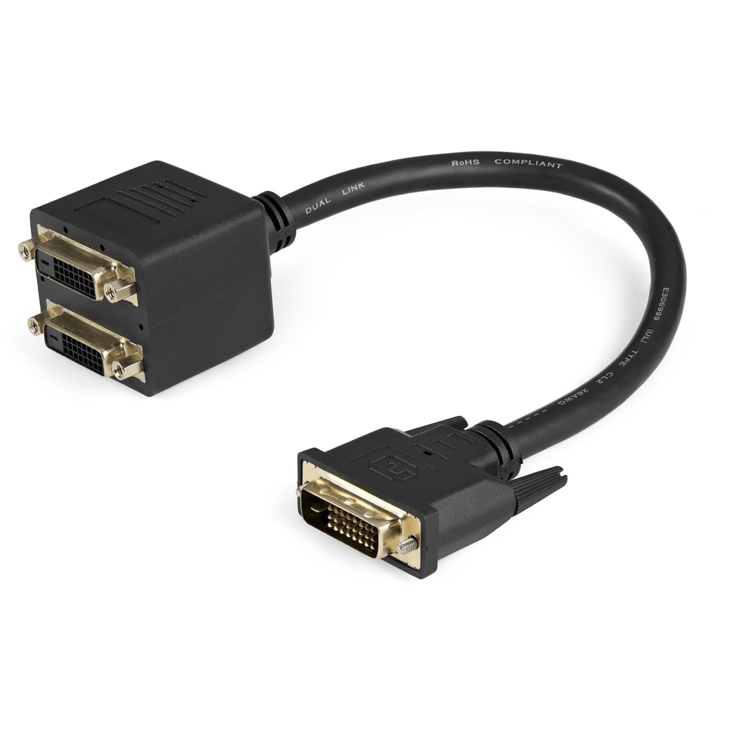 StarTech.com 1 ft DVI-D to 2x DVI-D Digital Video Splitter Cable - M/F - Connect two DVI-D displays simultaneously to a single DVI-D video source - dvi splitter cable - dvi-d splitter - dvi y cable - Image 6