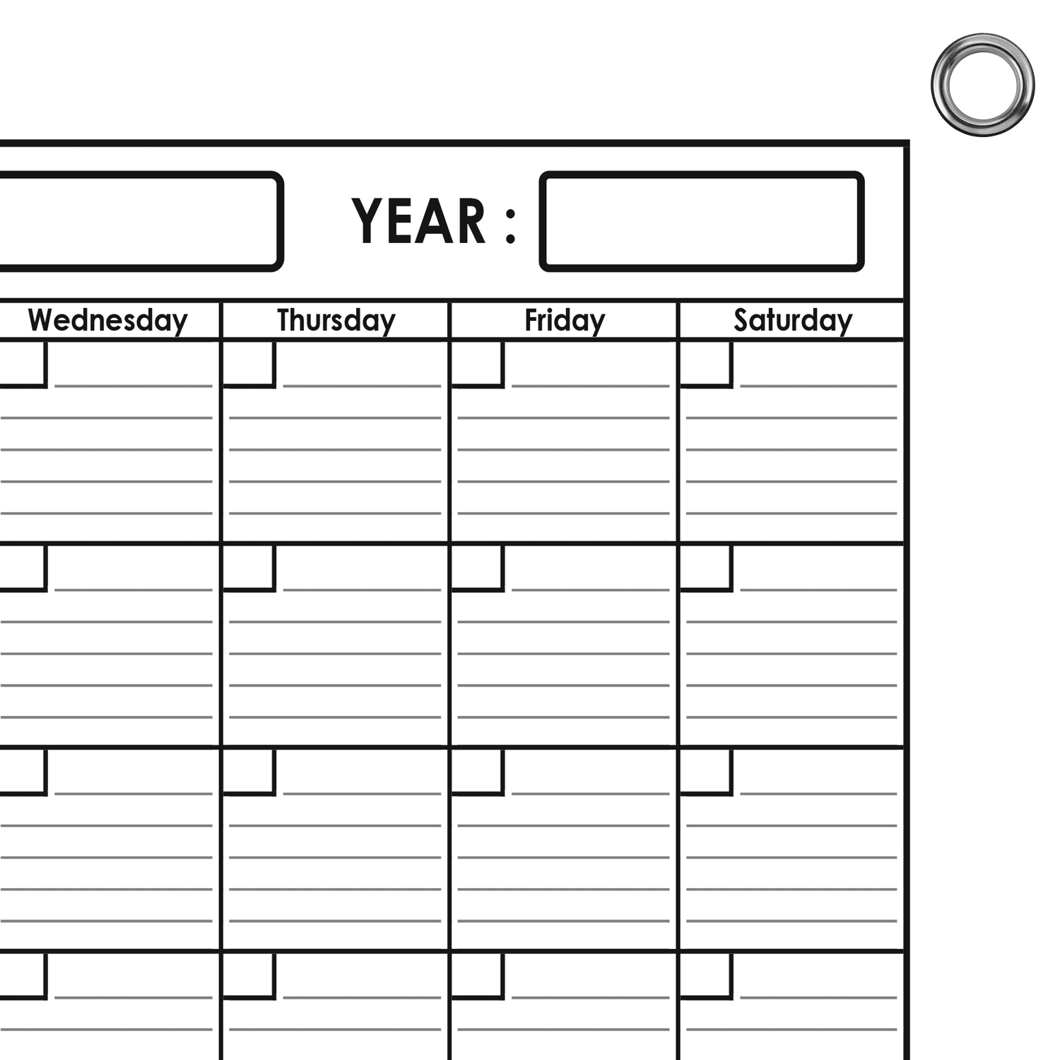 SwiftGlimpse Erasable Yearly Wall Calendar Planner, 48in x 72in, Black/White, Undated - Image 4
