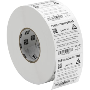 Zebra Label, G44761, Polyester 2in x 1 1/4in Thermal Transfer Zebra ZUltimate 3000T, 1in Core