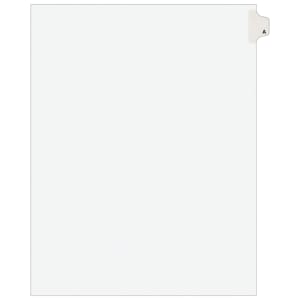 Avery Individual Legal Dividers Avery Style, Letter Size, Side Tab A, Pack Of 25