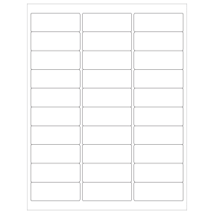 Tape Logic Removable Laser Labels, LL262, Rectangle, 2 5/8in x 1in White, Case Of 3,000