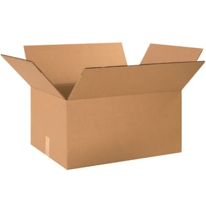 Partners Brand Double-Wall Corrugated Boxes, 12inH x 14inW x 24inD, Kraft, Pack Of 15