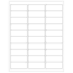 Tape Logic Weather-Resistant Laser Labels, LL251WR, Rectangle, 2 5/8in x 1in, White, Case Of 3,000