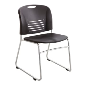Safco Vy Stackable Chairs Sled Base Black Set Of 2 PopularChairscom   