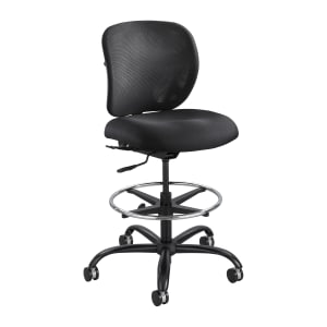 Safco Vue Heavy Duty Stool Mesh BackVinyl Seat Black PopularChairscom   