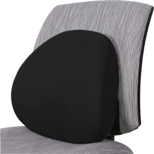 Lorell Ergo Fabric Lumbar Back Support Black PopularChairscom   