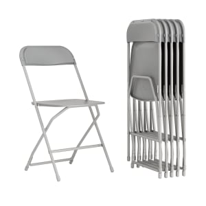 Flash Furniture Hercules Series Plastic Folding Chairs Gray Set Of 6 Chairs PopularChairscom   