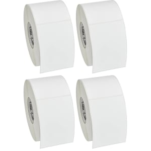 Zebra Thermal Transfer Label Paper, F58790, Rectangle, 4in x 6in, White, 1,000 Labels Per Roll, Pack Of 4 Rolls