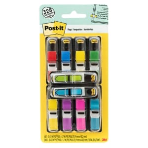 Post-it Flags, .47 in. x 1.7 in., 8 Dispensers, 35 Flags Per Dispenser, Assorted Colors, Back to School Supplies for Students, Flags for Textbooks