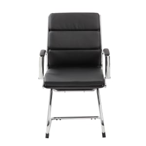 Boss Office Products CaressoftPlus Guest Chair BlackChrome PopularChairscom   