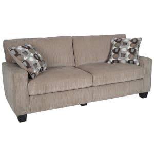 Serta RTA Santa Cruz Collection Fabric Sofa 78inW Platinum PopularChairscom   