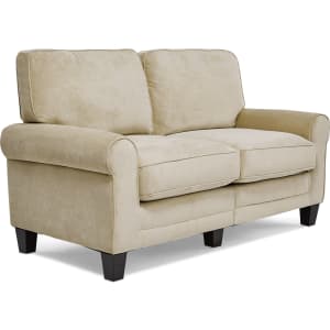 Serta RTA Copenhagen Collection Fabric Loveseat Sofa 61inW Vanity Beige PopularChairscom   