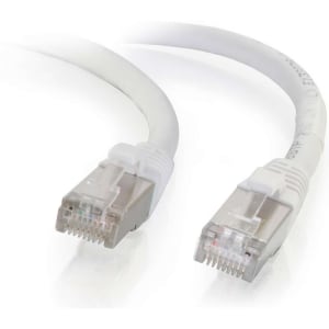 C2G 5ft Cat6 Snagless Shielded (STP)Ethernet Network Patch Cable - White - Patch cable - RJ-45 (M) to R - 00918