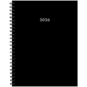 2026 Willow Creek Press Softcover Weekly/Monthly Planner, 6-1/2in x 8-1/2in, Basic Black, January To December, 57827