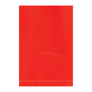 Office Depot Brand 2 Mil Colored Flat Poly Bags, 4in x 6in, Red, Case Of 1000