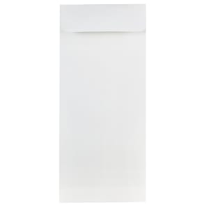 JAM Paper #10 Policy Envelopes, Gummed Seal, Strathmore Bright White, Pack Of 25