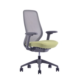 WorkPro 6000 Series Multifunction Ergonomic Mesh/Fabric High-Back Executive Chair, Gray Frame/Lime Seat, BIFMA Compliant