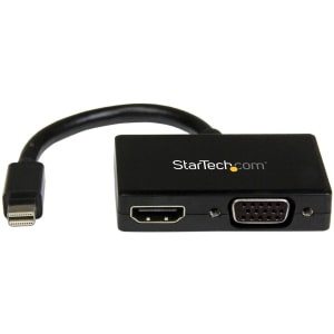 StarTech.com Travel A/V Adapter: 2-in-1 Mini DisplayPort to HDMI or VGA Converter - Connect a Mini DisplayPor - MDP2HDVGA