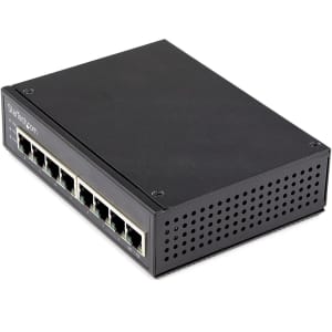 StarTech.com Industrial 8 Port Gigabit PoE Switch 30W - Power Over Ethernet Switch - GbE POE+ Network Switch - IESC1G80UP