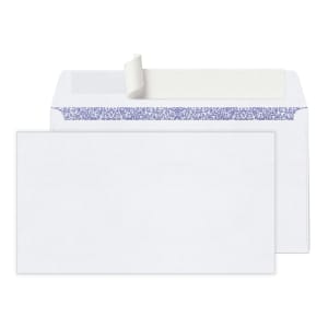 Office Depot Brand #6 3/4 Security Envelopes, 3-5/8in x 6-1/2in, Clean Seal, White, Box Of 100