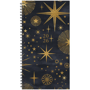 2026 Willow Creek Press Weekly/Monthly Spiral Pocket Planner, 3-1/2in x 6-1/2in, Celestial, January To December, 57322