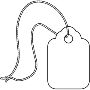 Partners Brand Merchandise Tags, 100% Recycled, 3/4in x 1 3/32in, White, Case Of 1,000