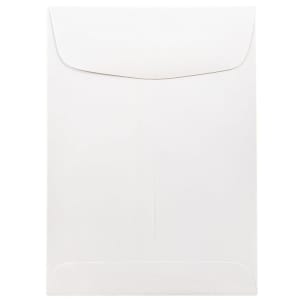 JAM Paper Open-End 5 1/2in x 7 1/2in Catalog Envelopes, Gummed Seal, White, Pack Of 25