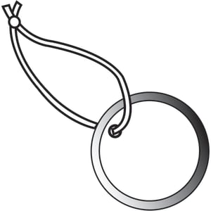 Partners Brand Metal Rim Tags, 100% Recycled, 1 1/2in, White, Case Of 100