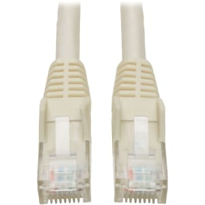 Eaton Tripp Lite Series Cat6 Gigabit Snagless Molded (UTP) Ethernet Cable (RJ45 M/M), PoE, White, 15 ft. (4.57 m) - N201015WH