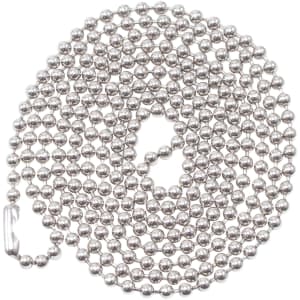 Advantus 36in ID Badge Chain - 36in - 100 / Box - Nickel Plated - Metallic