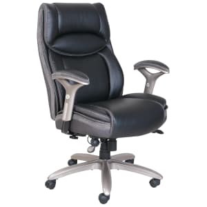 Serta Smart Layers Jennings Big  Tall Ergonomic Bonded Leather High Back Executive Office Chair BlackSlate PopularChairscom   