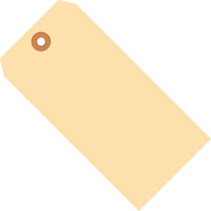 Partners Brand Manila Shipping Tags, 10 Point, #1, 2 3/4in x 1 3/8in, Pack Of 1,000