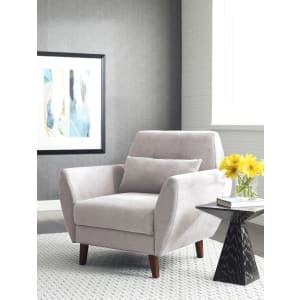 Serta Artesia Collection Arm Chair IvoryChestnut PopularChairscom   