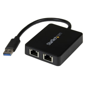 StarTech.com USB 3.0 To Dual Port Gigabit Ethernet Adapter NIC With USB Port