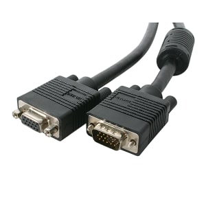 StarTech.com Coax High Resolution VGA Monitor Extension Cable, 3ft, Black