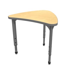 Marco Group Apex Series Adjustable Chevron 30inW Student Desk Student Desk, Fusion Maple/Gray