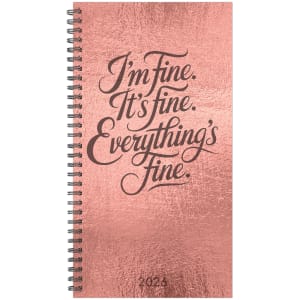 2026 Willow Creek Press Weekly/Monthly Spiral Pocket Planner, 3-1/2in x 6-1/2in, Everything Is Fine, January To December, 58428